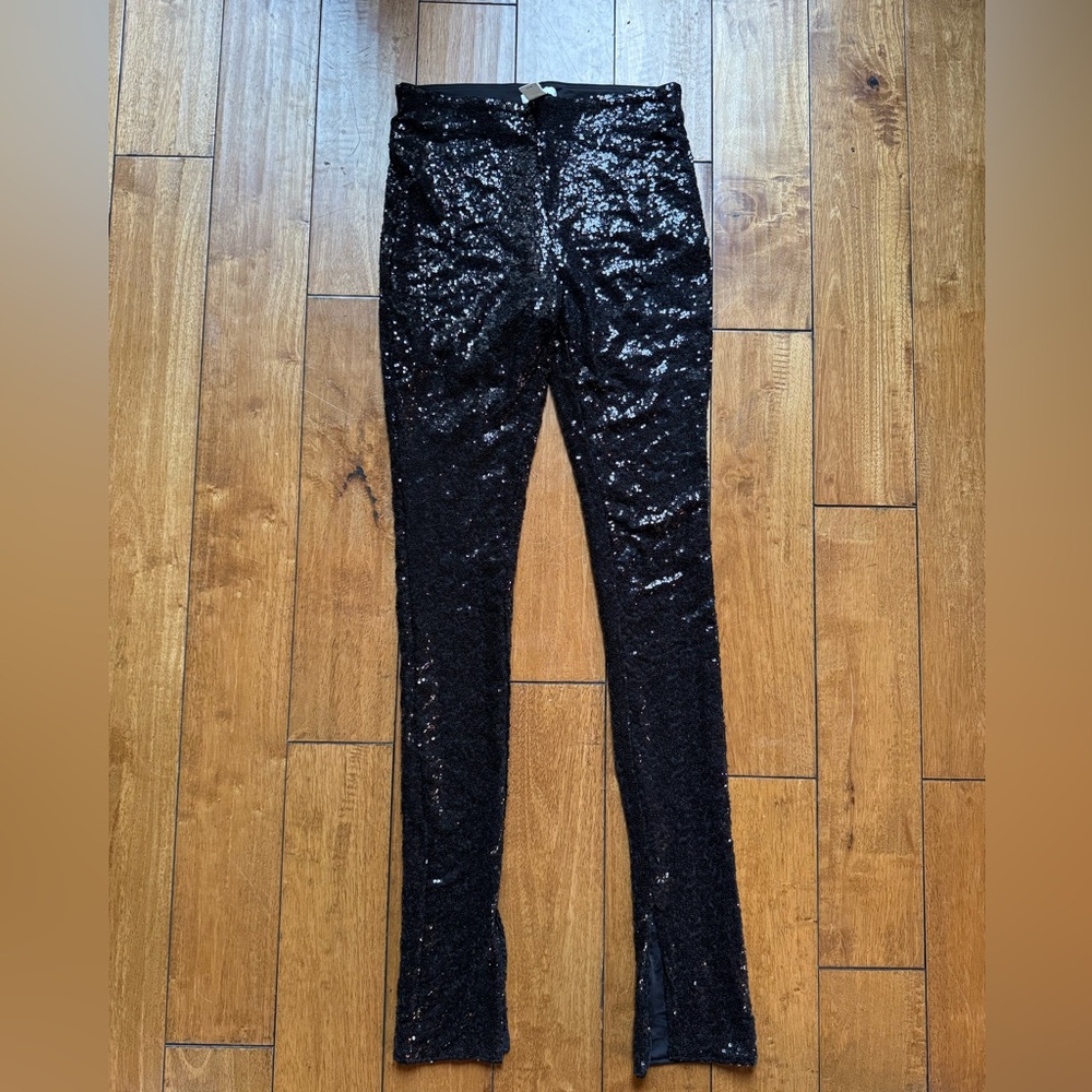 H&M Black Sequin Pants (S)